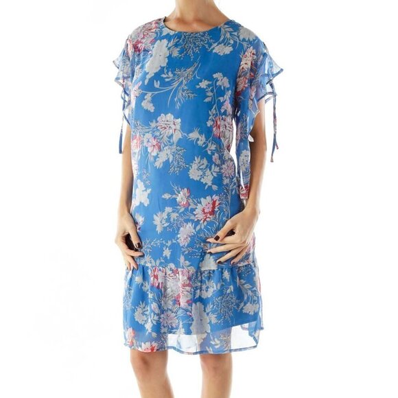 ASOS Blue Floral Print Day Dress - Picture 3 of 3